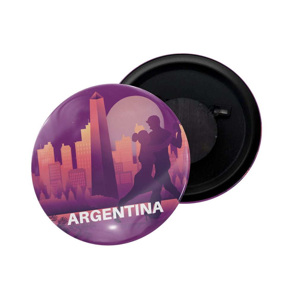 dhcrafts Fridge Magnet Multicolor South America Argentina Glossy Finish Design Pack of 1 (58mm)